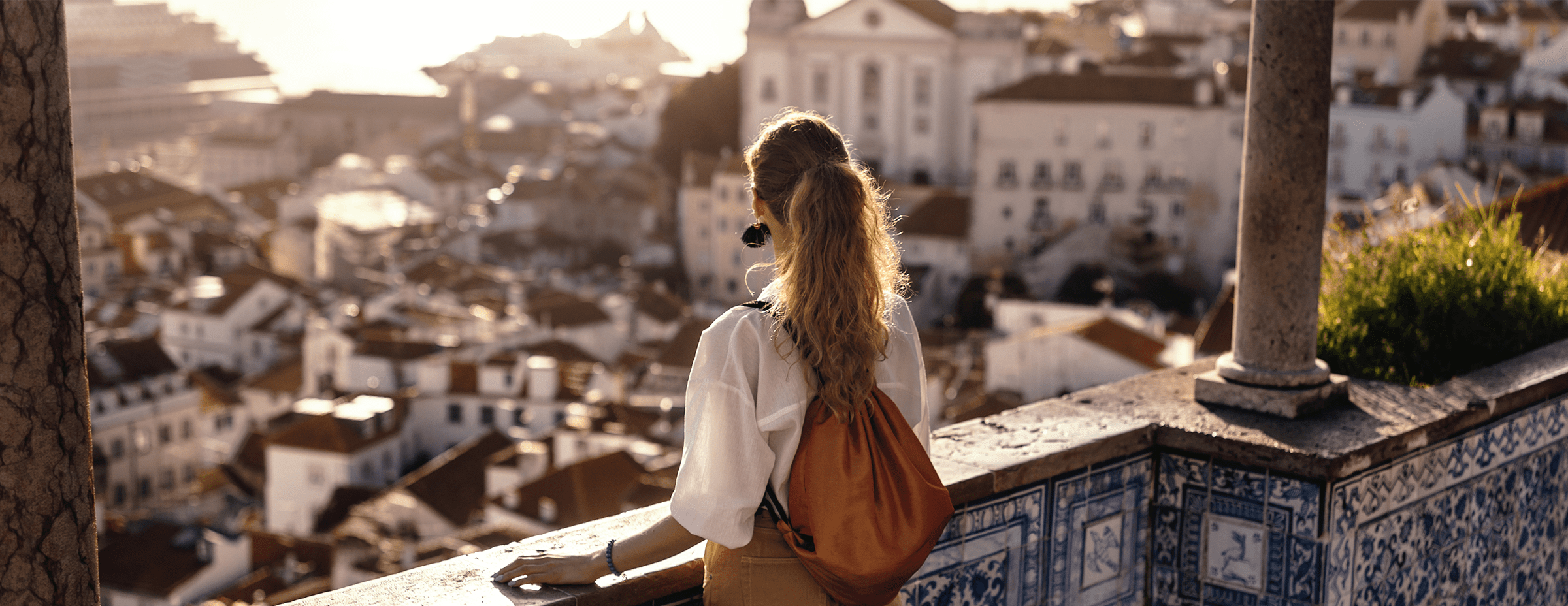 Woman looking to the horizon